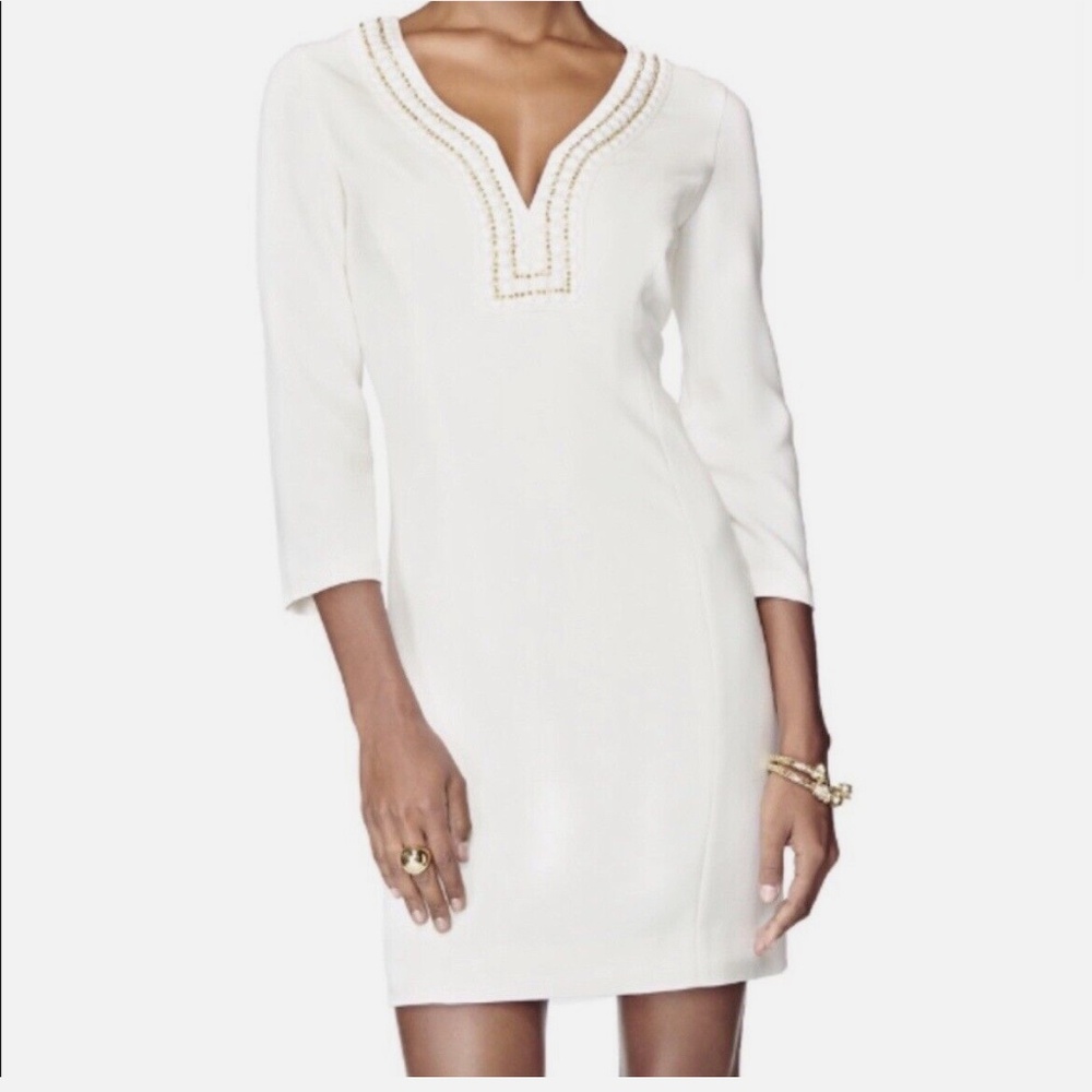 Lilly Pulitzer - Bennett Shift Dress, Cameo White - Size 8- NWT
